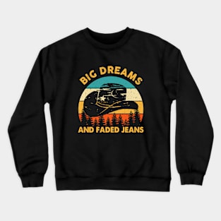 Big Dreams and Faded Jeans Dolly Parton Vintage Crewneck Sweatshirt